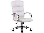 Office chair - Faux leather / Chrome metal - White - Bohometop 62104ZPYQ