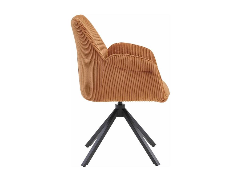 Bohometop - Set of 2 Swivel Dining Chairs in Corduroy Fabric Bohometop 08676XGLO