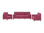 3-piece sofa set with burgundy velvet cushions 24104FGUA