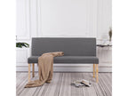 Bench 139.5 cm Light gray Polyester 85127CLXG