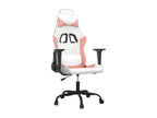 White and pink faux leather massage gaming chair 50579MPHE