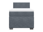 Bohometop bed base and mattress, dark grey, 90x200 cm, velvet, 09635UGUA