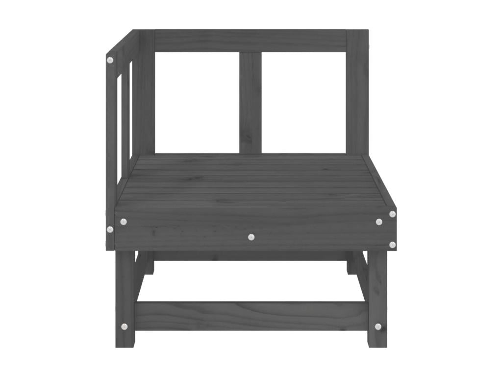 Grey garden corner sofa in solid pine wood 11829RNPG