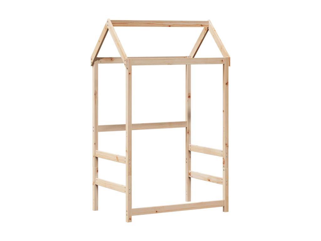 Daybed with canopy 80x200 cm solid pine wood 63087OZAA