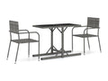 3-piece garden dining set, grey, 4 99893FLUB