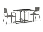 3-piece garden dining set, grey, 4 99893FLUB