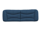 Blue cushioned headboard 160 cm fabric 19657QRIQ