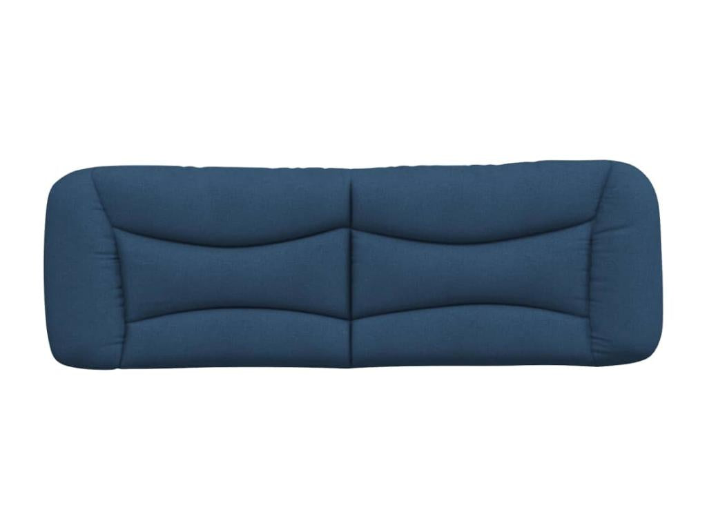 Blue cushioned headboard 160 cm fabric 19657QRIQ