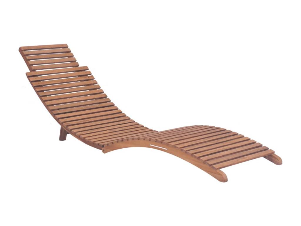 Folding sun loungers, 2 brown wooden chairs, 175x50x55 cm, 02 0011946 82563CYRU