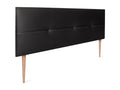 Bohometop Faux Leather Headboard with Buttons 135x105cm with Legs for 120/135cm Beds - Black 66300ANGJ