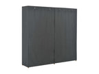 Grey Wardrobe 173x40x170 cm Fabric 26374ZUOA