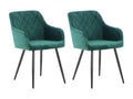 Set of 2 gondola chairs - Velvet/Metal - Green - Bohometop 64237HIEN