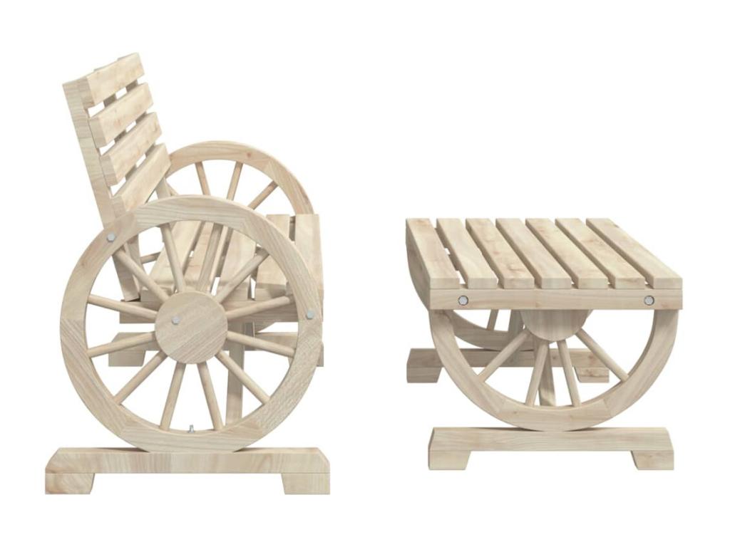 2-piece garden furniture set in solid fir wood 52614ALID