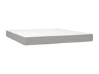 Upholstered bed base with mattress, light grey, 180x200cm, fabric 03334IEGK