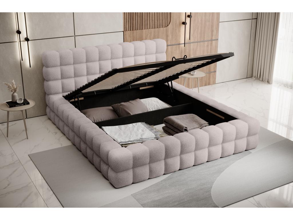 Nidchicshop Bed M 160x200 / Fabric-Pink 06389PUNB