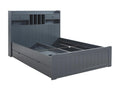 Bed with storage 140x190 cm - Pine - Anthracite Grey - Nidchicshop 47300URBZ