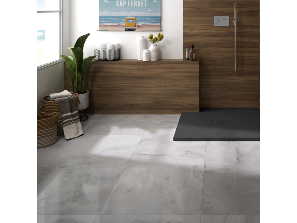 Nidchicshop 100x80cm Rectangular Black Shower Tray 24019ZDFO