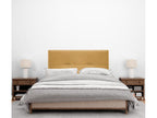 Homelumiere Fabric Headboard with Buttons 105x105cm with Legs for 105cm Beds - Mustard