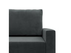 Left Corner Sofa with Sleeping Function, Reversible Cushion, Dark Grey 27958JSMI