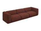 Modular 4-seater sofa in textured fabric - burgundy - Bohometop 90842UFDZ