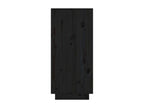 Black Sideboard 60x34x75 cm Solid Pine Wood 55070ORGG