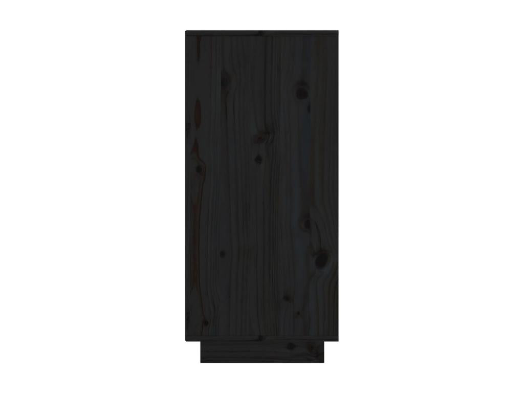 Black Sideboard 60x34x75 cm Solid Pine Wood 55070ORGG