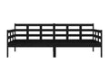 Daybed without mattress, black, solid pine wood, 90x190 cm, 86388ZFZK