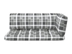 Black garden pallet corner sofa in impregnated pine wood 21513LZFT