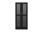 Black display cabinet, 82.5x30.5x185.5 cm, engineered wood, 57171ZFNB