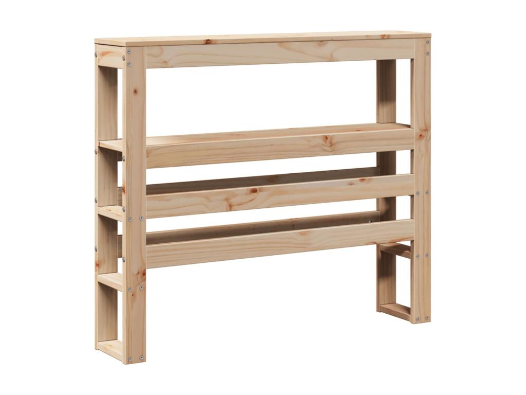 Bed frame without mattress 75x190 cm solid pine wood 62812THOI