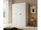 3-door wardrobe with long hanging rail and drawers - 150 cm - white - Bohometop 88792BJYQ