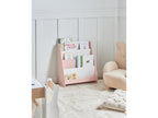 Bohometop 4-Shelf Bookcase, Engineered Wood, Pastel Pink, 37408MYEM