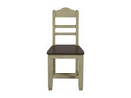 Set of 2 Wooden Chairs with Wooden Seats, Country Style, Beige - Bohometop 66966AAEY