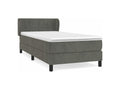 Bohometop bed base and mattress, Dark Grey 90x200 Velvet 92779CDMD