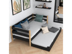 Daybed with pull-out bed N01 Black / Natural Oak 120x180 38056GRRR