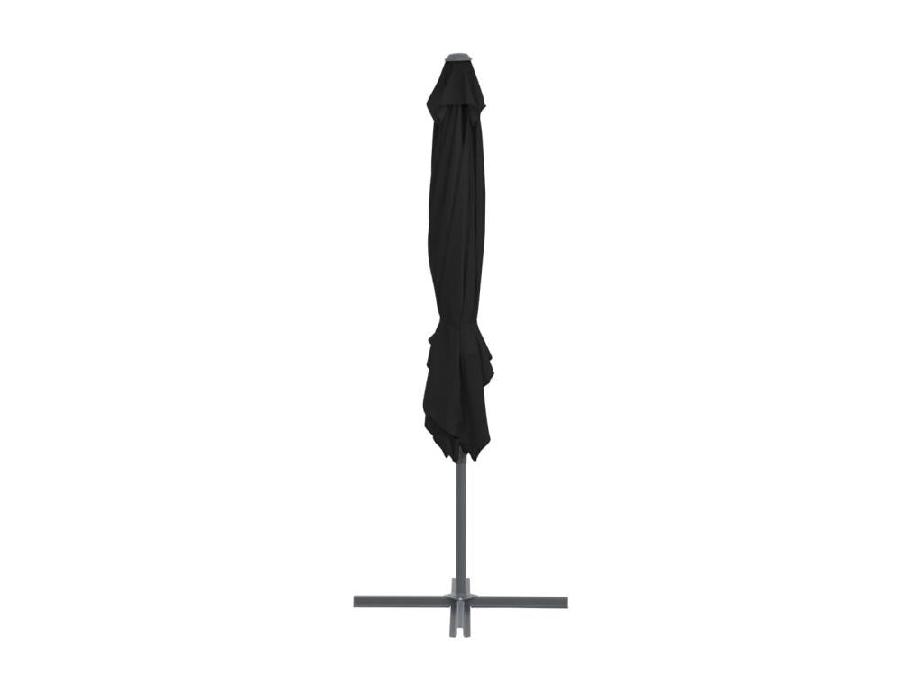 Cantilever parasol with steel pole, black, 250x250 cm, 62311CMOS