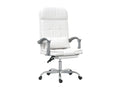 White leather reclining massage chair 63x56x122 cm 02 0025401 42169MMDH