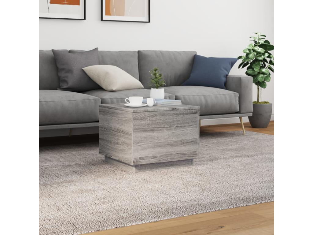 Coffee table with Bohometop LED Bohometop gray 50x50x40 cm 80813OBQM