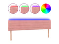 Pink LED Headboard 180x5x78/88 cm Velvet 81718JRRU