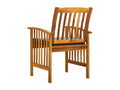3-piece garden dining chairs and cushions, solid wood, Bohometop 16056ORPY
