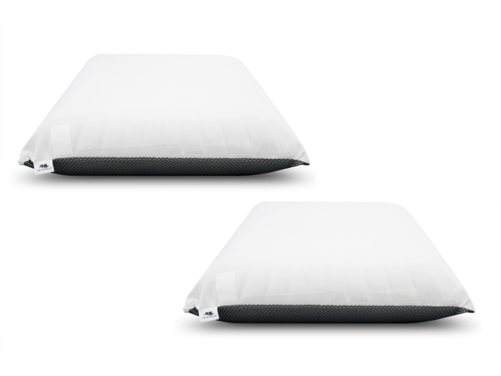 Bohometop White Memory Foam Mattress Set - 140x190cm and 2 Bohometop Pillows - Bohometop Oak Bed Base 05022FFOB