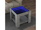 Coffee table with LED, concrete grey, 53x53x45 cm, engineered wood, 62039PMEC