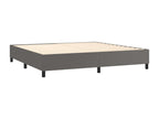 Bohometop bed base with LED mattress, grey, 200x200 cm, faux leather, 10991XHKY