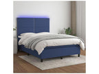 Bohometop bed base and mattress with LED light, blue, 140x200 cm, fabric, 43592YJZQ