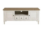 TV/HiFi Unit with Storage, White Wood - Bohometop 67639TAFT
