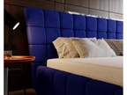 Upholstered bed with storage - 140x200 - double bed - velvet - blue - Paris 69789FHHK