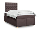Nidchicshop bed base and dark brown mattress 120x190cm fabric 46927EZEY