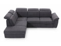Nidchicshop 260cm Left-Hand Corner Sofa Bed in Light Grey Velvet with Adjustable Headrests 36098DNND