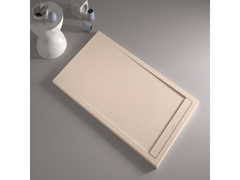 Bohometop Cream Slate Finish Shower Tray with Colored Grid - 180x80 cm 72670FCUB