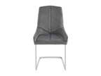 Set of 6 velvet and metal chairs - Grey - Nidchicshop 77985XOXF